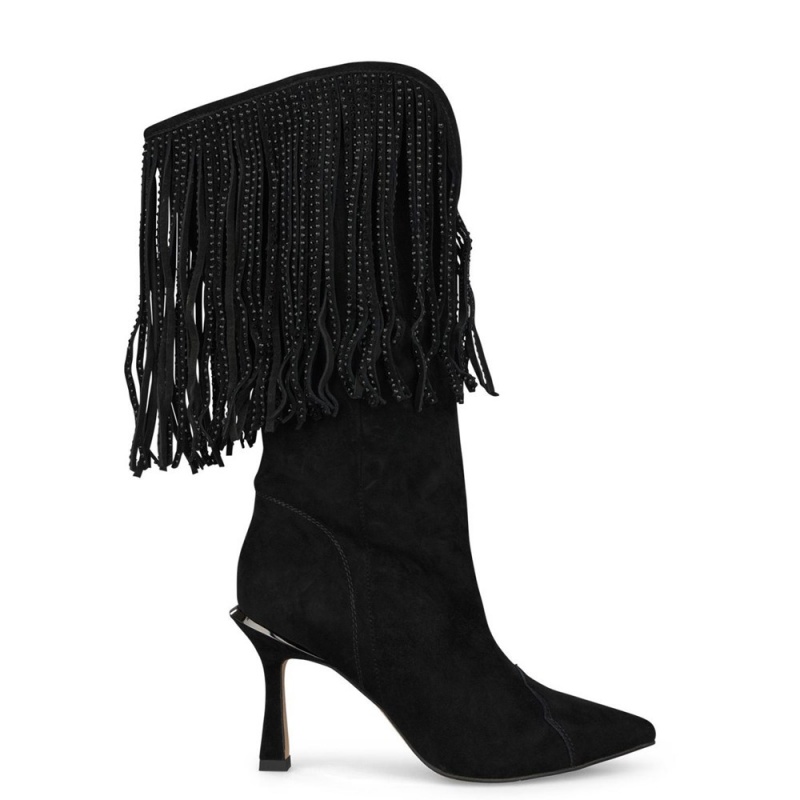 Bottes à Talons Alma En Pena Fringed Beige Femme | WFJ-74266204